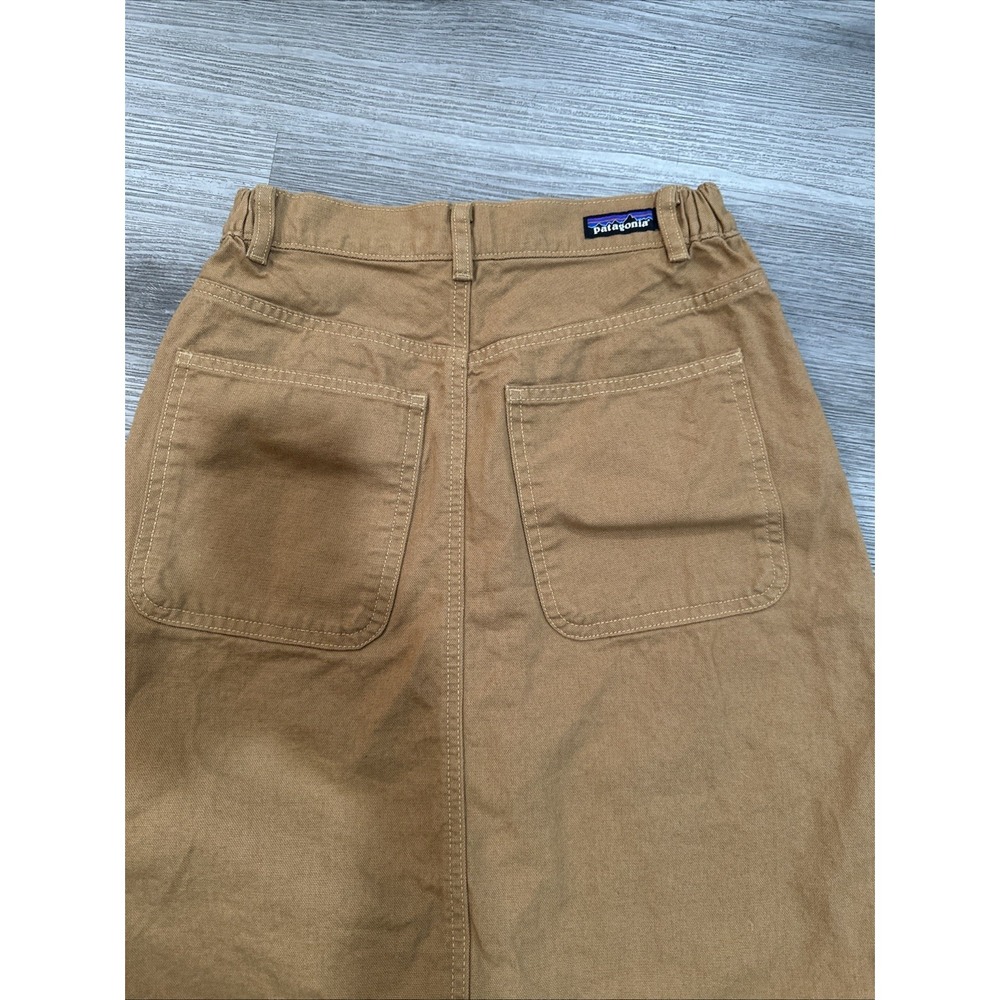 Patagonia Point Reyes Canvas Skirt Denim Size Xs Brown Button Front Denim A Line - Picture 6 of 9